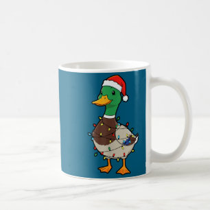 Caneca De Café Pato Mallard Fofo de Natal Com Luzes de Natal