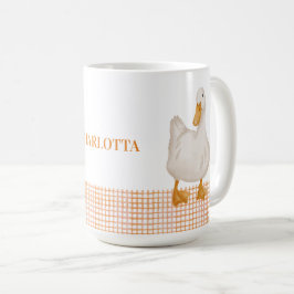 Caneca De Café Pato Personalizado – Design de Animal de Fazenda F