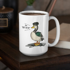 Caneca De Café Pato Quirky, Pato Francês Engraçado