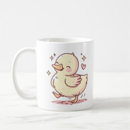 Caneca De Café Pato Whimsical com Charme Reproduzível