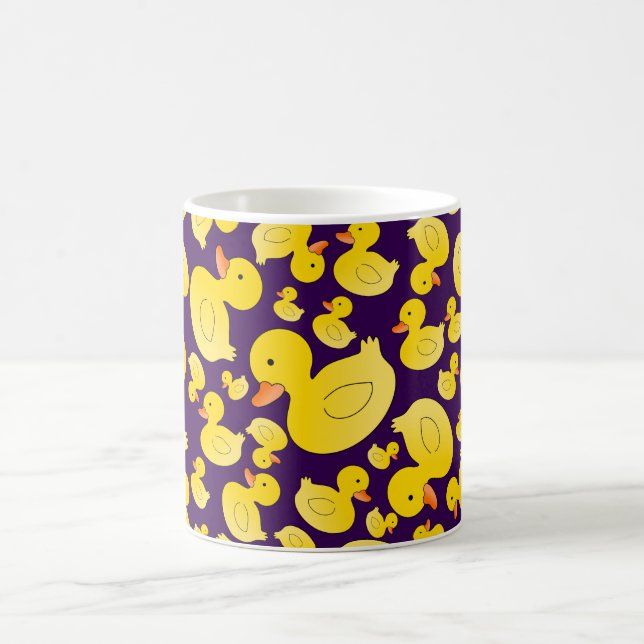 Caneca De Café Patos de borracha roxos bonitos (Centro)