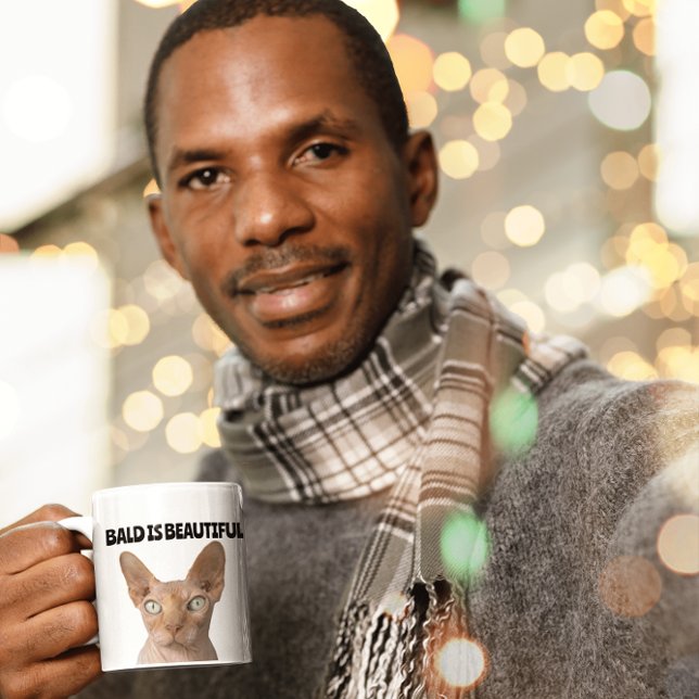 Caneca De Café PATOS SEM CABELO SPHYNX, canecas, Bald é lindo. (Criador carregado)