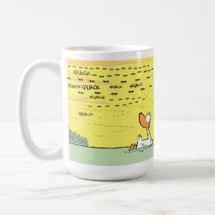Caneca De Café Patos Voadores Engraçados Caricatura Café Mug