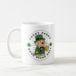 Caneca De Café Patrick Days Labrador Leprechaun Lucky Paddy