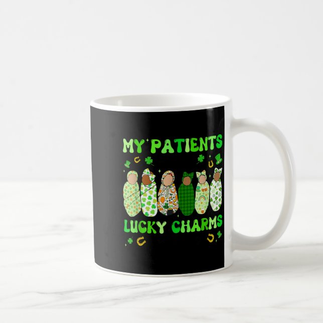 Caneca De Café Patrick's Day Nurse My Patients Are My Lucky Nicu  (Direita)