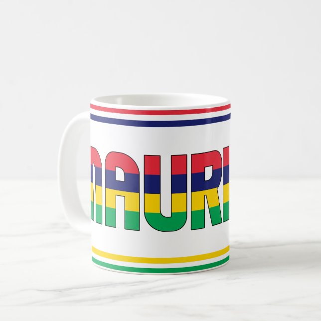 Caneca De Café Patrimônio Nacional da Ilha Maurícia (Frente Esquerda)