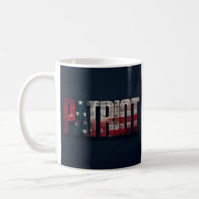 Caneca De Café patriot american flag  (Esquerda)