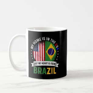 Caneca De Café Patriot Heart do Brasil Americano é do Brasil Fl