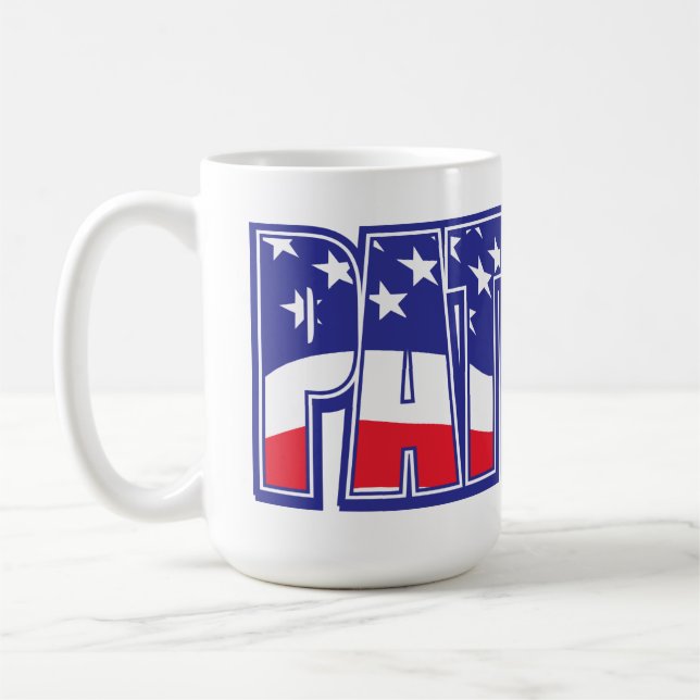 Caneca De Café Patriot na bandeira dos EUA (Esquerda)