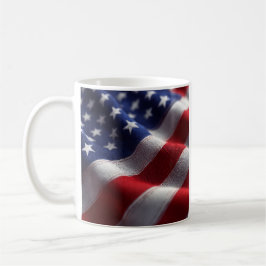 Caneca De Café patriota acenando bandeira americana Coffee Mug