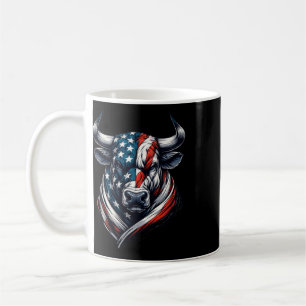 Caneca De Café Patriota Americano Vintage Touro 4 de Julho Amer