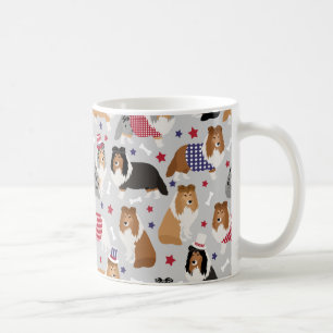 Caneca De Café Patriota Shetland Sheepdog Coffee Mug