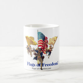 Caneca De Café Patriotic "3 Flags of Freedom" Coffee Mug