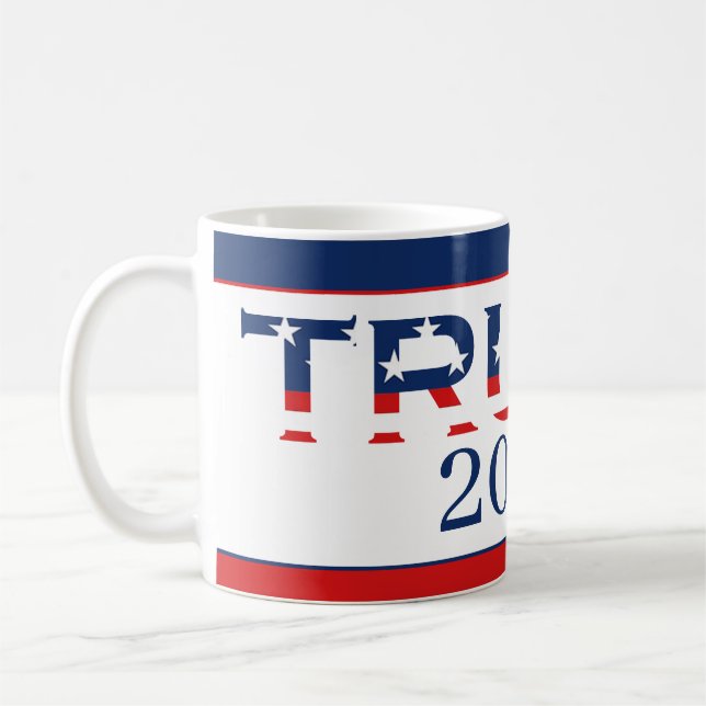 Caneca De Café Patriotic American Flag Donald Trump 2024 (Esquerda)