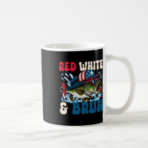 Caneca De Café Patriotic Red White &amp; Peixe Bruh America