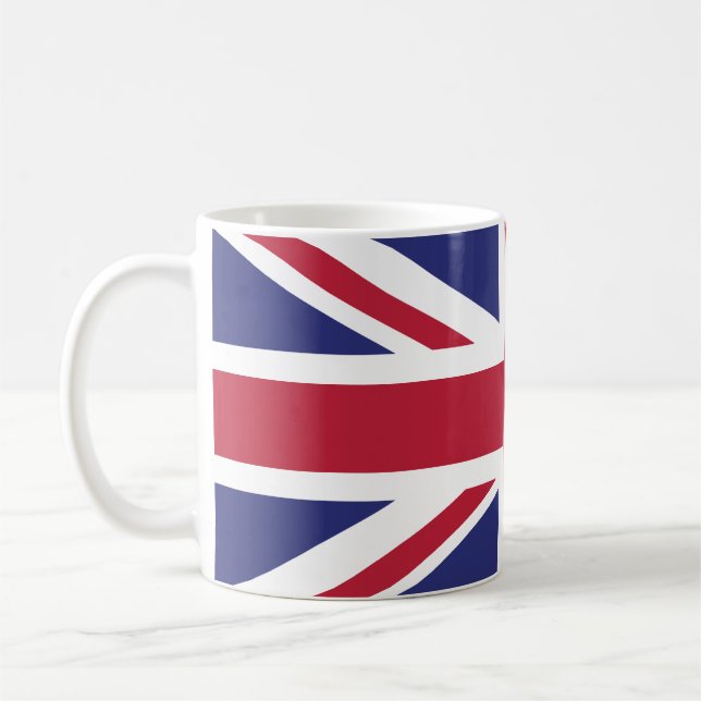 Caneca De Café Patriotic United Kingdom Flag (Esquerda)