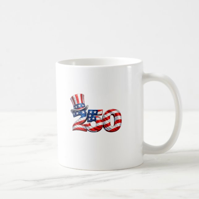 Caneca de Café Patriótica 250 Chapéu do Tio Sam (Direita)