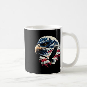 Caneca De Café Patriótica Águia Usa Bandeira 4 De Julho Homem Art