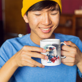 Caneca De Café Patriótica Bald Eagle 4 De Julho