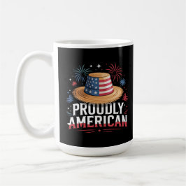 Caneca De Café Patriótica de 4 de julho - Orgulhosamente American