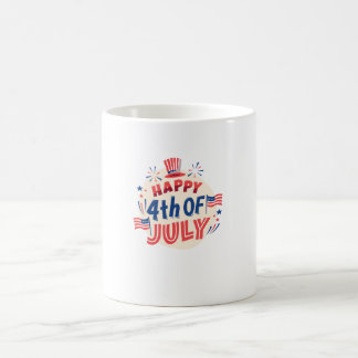 Caneca de Café Patriótica do Dia 4 de Julho - Estr