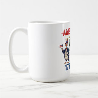 Caneca de café patriótica engraçada com gansos bob
