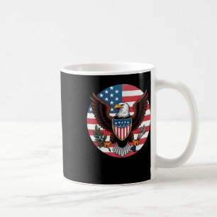 Caneca De Café Patriótica Usa Eagle Shield American Flag 4º De Ju