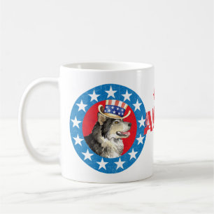 Caneca De Café Patriótico Alaskan Malemute