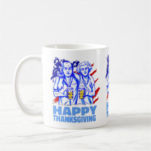 Caneca De Café patriótico franklin washington de ação de graças f