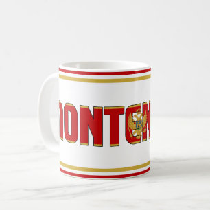 Caneca De Café Patriótico Nacional da Bandeira do Montenegro