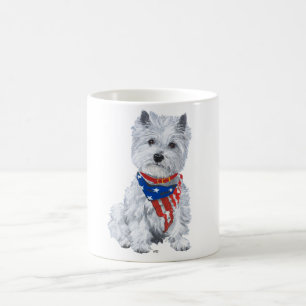 Caneca De Café Patriótico Terrier Branco de West Highland