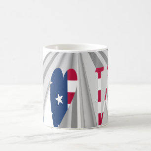 Caneca De Café Patriotismo Crescente: Eu Amo Arte Perspectiva dos
