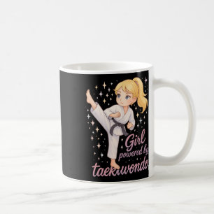 Caneca De Café Patrocinado Por Garota De Taekwondo Loira Faixa Pr