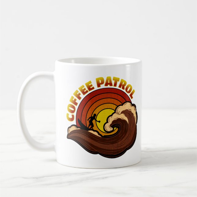 Caneca De Café Patrulha de Café Retroativo (Esquerda)