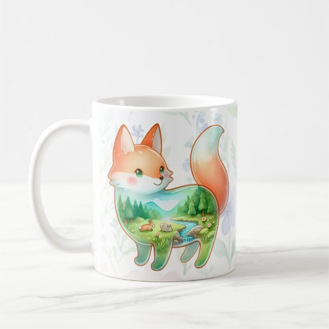 Caneca De Café Patryside Fox / Raccoon Dreamscape (Esquerda)