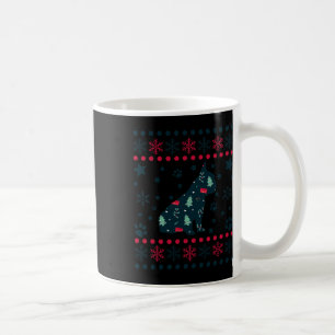 Caneca De Café Patterno de Cachorro de Natal Proprietário do Bull