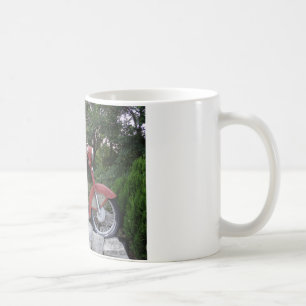 Caneca De Café Pau branco clássico da motocicleta