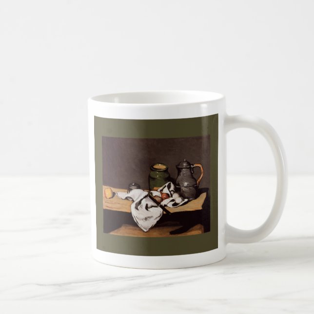 Caneca De Café Paul Cezanne ~  Vaso Verde e Jarro de Estanho  187 (Direita)