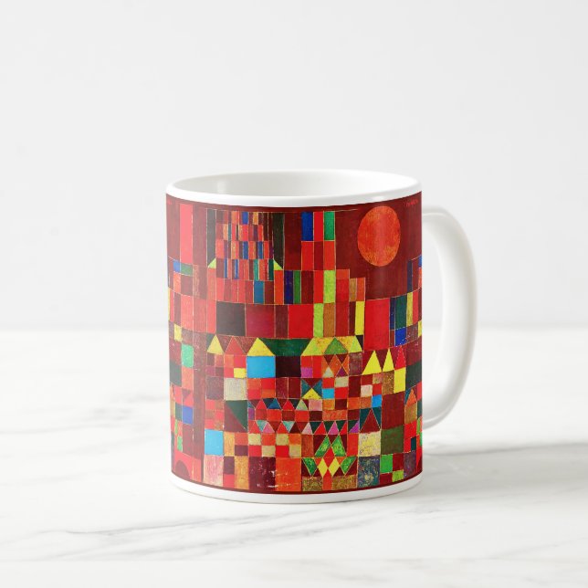Caneca De Café Paul Klee , “ Castle and Sun ” コーヒーマグカップ (Frente Esquerda)