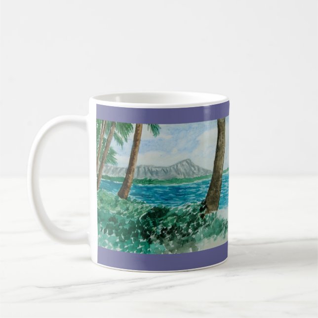Caneca De Café Paul McGehee "Diamond Head - Oahu, Havaí" Mug (Esquerda)