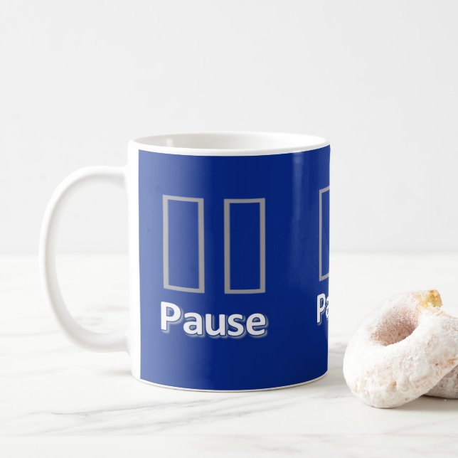 Caneca De Café Pausa, Blue Mug (Com Donut)