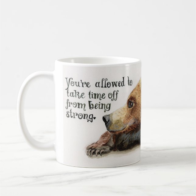 Caneca De Café Pausa da Mamãe Urso (Esquerda)