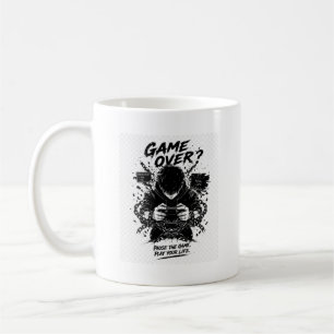 Caneca De Café Pausar O Jogo Jogue Sua Vida Design Gamer