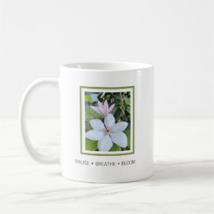 Caneca De Café Pause Respirar Florescer Floral 