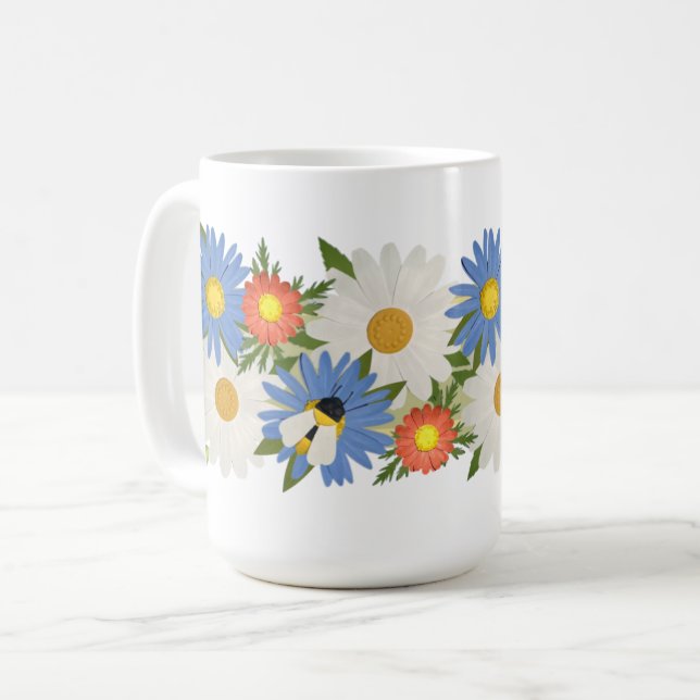 Caneca De Café Pause Tiles 15oz Bee Mug – Left-Hand Edition (Frente Esquerda)