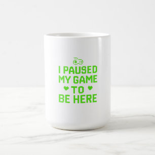 Caneca De Café Pausei Meu Jogo Arte Neon Pixel