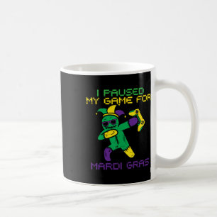 Caneca De Café Pausou Meu Jogo Para Jovens Mardi Gras Jester Dab