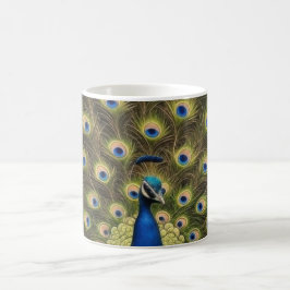 Caneca De Café Pavão Azul