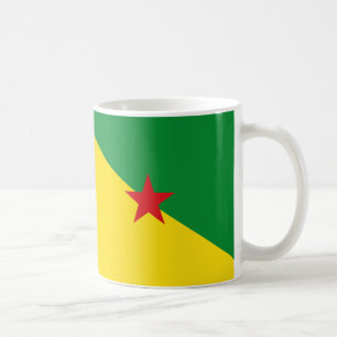 Caneca De Café Pavilhão Cerâmico da Guiana Francesa