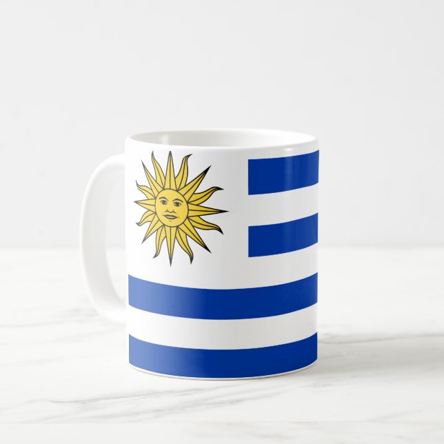 Caneca De Café pavilhão Uruguai (Frente Esquerda)